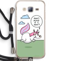 Unicorn: Samsung Galaxy J3 (2016) Transparant Hoesje met koord