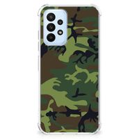 Samsung Galaxy A23 Doorzichtige Silicone Hoesje Army Dark