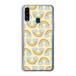 Regenboog: Samsung Galaxy A20s Transparant Hoesje