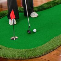 300 x 150 cm Golf Puttingmat Professionele Golf Oefenmat met 3 Gaten en Golfballen voor Thuis Groen