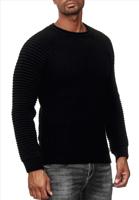 RustyNeal - Heren Trui - Zwart - Longsleeve - Modernfit