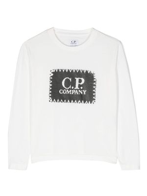 C.P. Company Kids t-shirt en coton à logo imprimé - Blanc