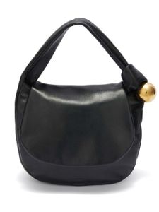 Jil Sander sac porté épaule en cuir - Noir