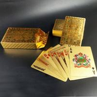 Creatieve Frosted mozaïek Gold Double Dragon Kung Hei Fat Choy Back textuur Plastic uit Vegas aan Macau speelkaarten Texas Poker nieuwigheid collecti