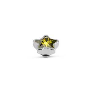 Melano Twisted Star Steentje Olive Zilver