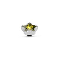 Melano Twisted Star Steentje Olive Zilver - thumbnail
