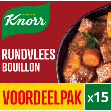 Knorr Bouillon Blokjes Rundvlees 15 tabletten bij Jumbo
