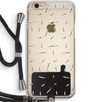 Hipster stripes: iPhone 6 / 6S Transparant Hoesje met koord