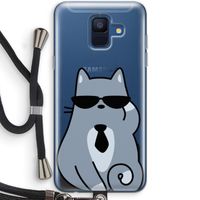 Cool cat: Samsung Galaxy A6 (2018) Transparant Hoesje met koord