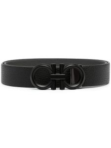 Ferragamo ceinture Gancini réversible - Noir