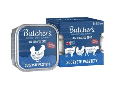 BUTCHER'S Original Mix Juicy pates - nat hondenvoer - 4 x 150g