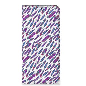 Motorola Moto G31 | G41 Hoesje met Magneet Feathers Color