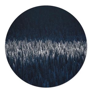 Muurcirkel Forest by Night Zelfklevend Behang 20 Geen