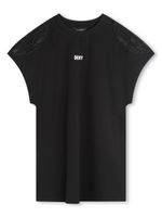 Dkny Kids robe à logo brodé - Noir