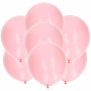 Bellatio Decorations ballonnen - 30x stuks - lichtroze - 27 cm - verjaardag - feestartikelen