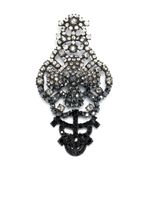 Christian Lacroix Pre-Owned broche tête de mort à strass (années 1990) - Noir - thumbnail