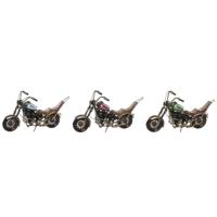 Decoratieve figuren Home ESPRIT Blauw Groen Lila Motorfiets Vintage 23 x 8 x 11 cm (3 Stuks)