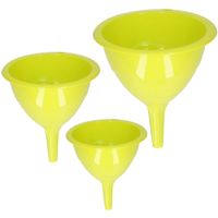 Trechters set groot groen 3-delig - 11/13/16 cm doorsnede