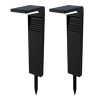HOFTRONIC™ Maine Solar padverlichting prikspot - 2 stuks - Geschikt voor buiten IP65 - Sfeervol 3000K warm wit licht - Zwart - 2 jaar garantie