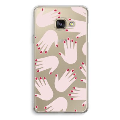 Hands pink: Samsung A3 (2017) Transparant Hoesje