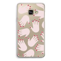 Hands pink: Samsung A3 (2017) Transparant Hoesje