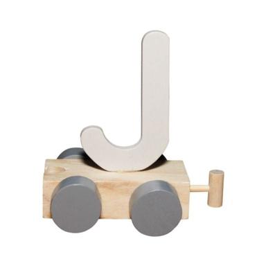 JeP kids houten treinletter J-offwhite JeP kids houten treinletter J-offwhite