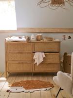 Commode dubbel riet met 6 laden, diepte 42cm - ELLA hout