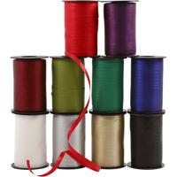 Creativ Company Cadeaulint, b: 10 mm, diverse kleuren, 10x250 m/ 1 doos