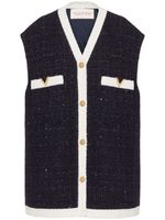 Valentino Garavani gilet VGold en tweed - Noir - thumbnail