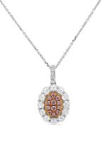 HYT Jewelry collier en platine serti de diamants et perles - Argent