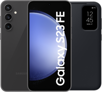 Samsung Galaxy S23 FE 256GB Grijs 5G + Smart View Book Case Zwart