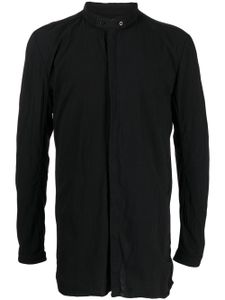 Boris Bidjan Saberi chemise en coton à col montant - Noir