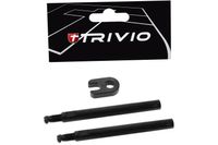 Trivio - ventielverlenger set zwart 70mm inclusief gereedschap