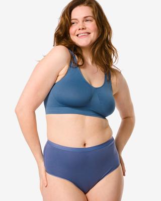 HEMA Dames tailleslip katoen - 2 stuks blauw (blauw)