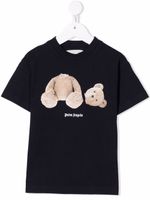 Palm Angels Kids t-shirt à logo Teddy Bear - Bleu