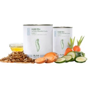 alsa-nature INSECTUM Insecten met wortel, zoete aardappel & courgette,  375 g, Aantal: 12 x 375 g