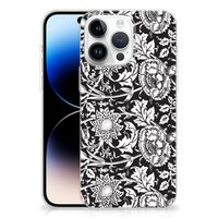 iPhone 14 Pro Max TPU Case Black Flowers - thumbnail