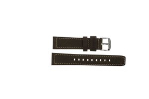 Timex horlogeband PW2P83800 Leder Bruin 20mm + beige stiksel