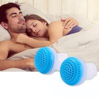 2 stuks 2 in 1 ABS silicone Anti Snurk Luchtreiniger (blauw)