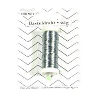 Binddraad/wikkeldraad - op rol - zilver - 50 m x 0,35 mm - hobbydraad/bloemendraad