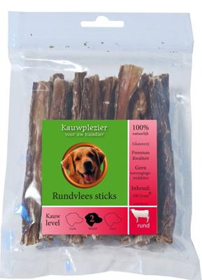 Natuurlijke snack zak rundvlees sticks 100 gram - Gebr de boon