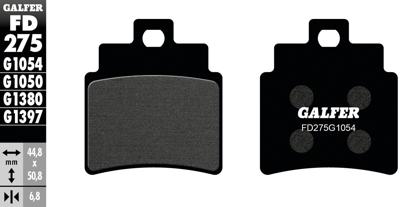 GALFER Brake pad fd275 g1054 organic standard