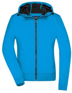 James & Nicholson JN1145 Ladies´ Hooded Softshell Jacket - /Blue/Black - XS