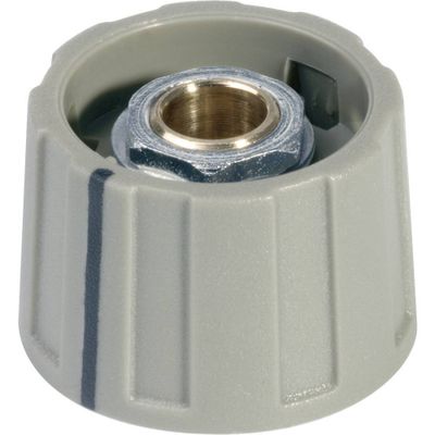 OKW A2523068 A2523068 Draaiknop Met doorgangsklem Grijs (Ø x h) 23 mm x 15.5 mm 1 stuk(s) Piece