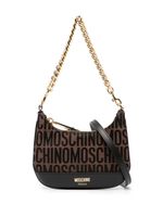 Moschino sac porté épaule à logo en jacquard - Noir