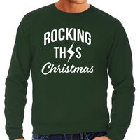 Rocking this Christmas foute Kerstsweater / Kersttrui groen voor heren - thumbnail