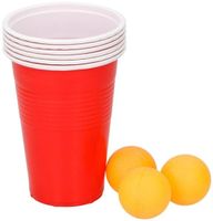 TOM beerpong 12 x 9,5 cm rood/geel 9-delig - thumbnail