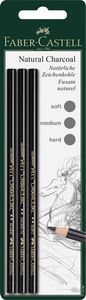 Faber Castell FC-117498 Houtskool Pitt Monochrome 3 Stuks