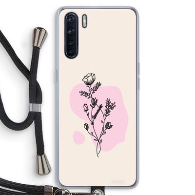 Roses are red: Oppo A91 Transparant Hoesje met koord