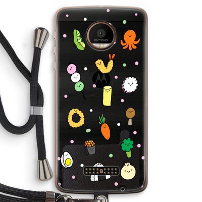 Happy bento friends: Motorola Moto Z Force Transparant Hoesje met koord